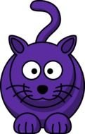 purple cartoon cat