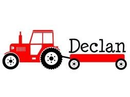 Vinyl Tractor Decals drawing