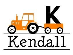 kendall, Vinyl Tractor Decal