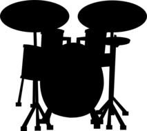 Black Drum Set Clip Art