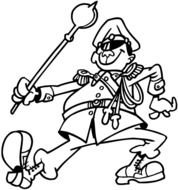 Drum Major Colouring Pages