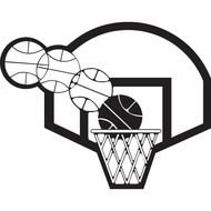 Basketball And Hoop Clip Art