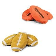 yellow and red soccer balls