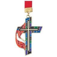 United Methodist Flame And Cross Symbol N2
