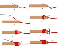 drawn fishing knots