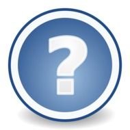 question mark on the button