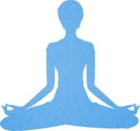 Yoga, womal sits in lotus position, Clip Art