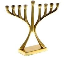 brass menorah