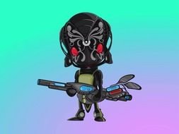 Angry Cartoon Alien clipart