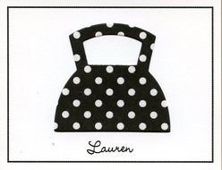 Polka Dot Handbags Black White N2