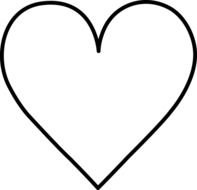 Black And White Heart Outline Clip Art N3