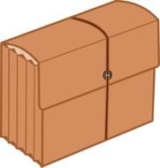 brown vintage accordion case, Clip Art