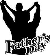 Fatherâs Day, black Silhouette, Clip Art