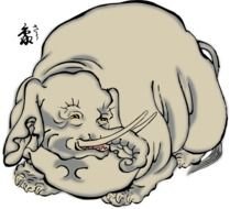 fat Elephant Clip Art drawing