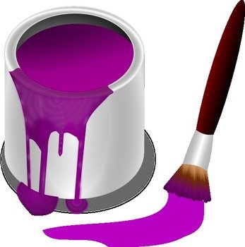 Purple Paint Brush Clip Art N3