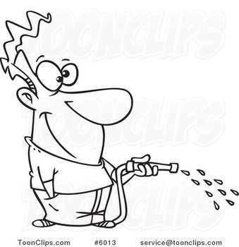 Line Drawings Of A Garden Hose