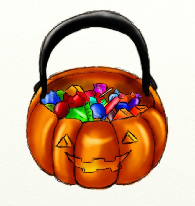 Trick Or Treat Bucket Clip Art