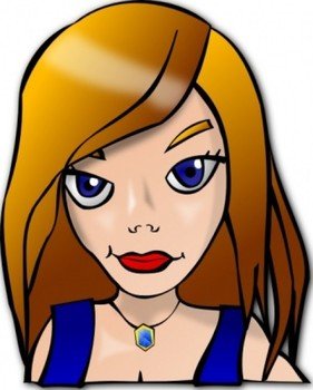Cartoon Girl Face Clip Art N33