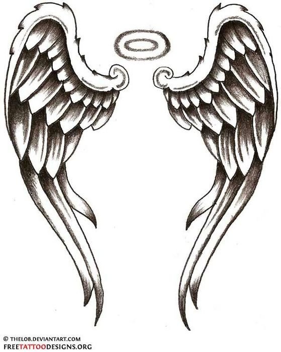 Heart With Angel Wings Tattoo Designs