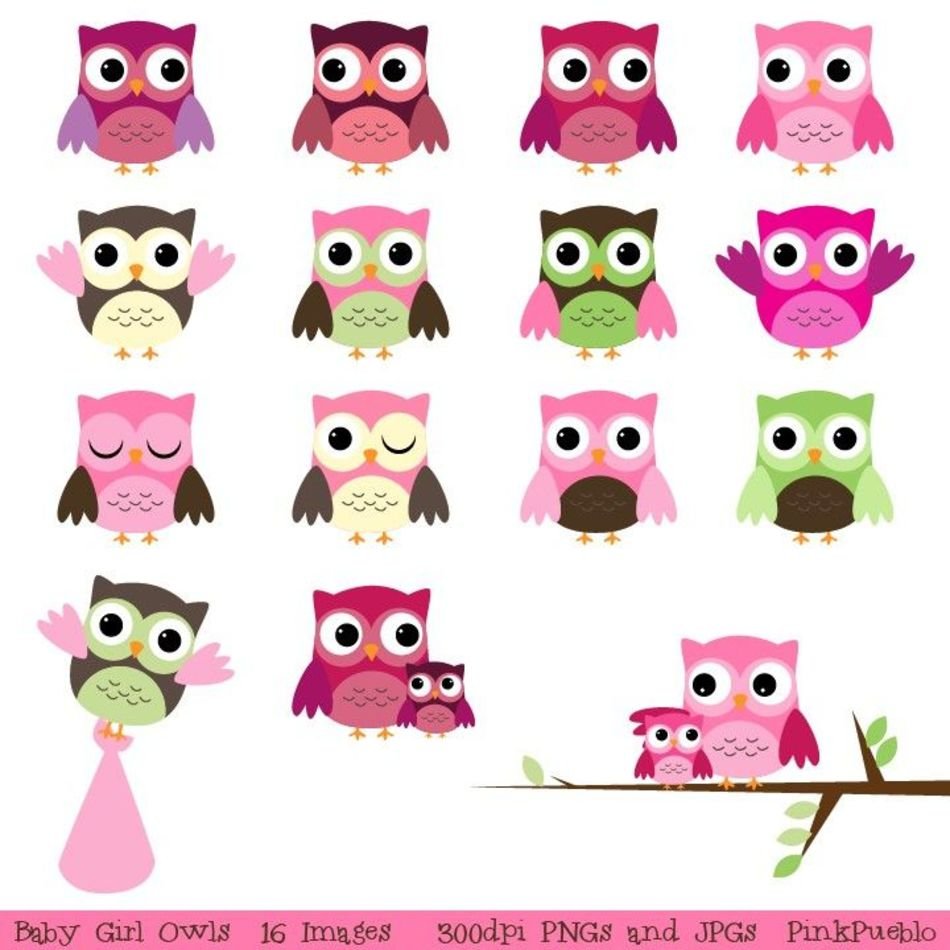 Owl Baby Shower Clip Art N11