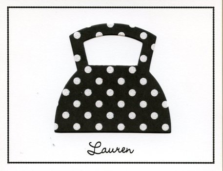Polka Dot Handbags Black White N2
