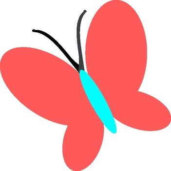 Blue Butterfly Clip Art N32