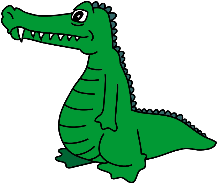 Cartoon Alligator drawing free image download