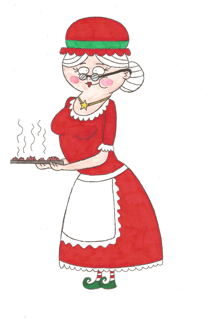 Mrs Claus Clip Art drawing free image download