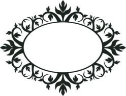 white Oval Frame drawing