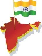 India Map And Flag Clip Art