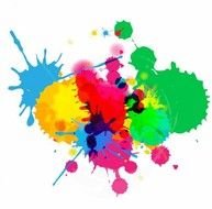 Bright Colorful Ink Splashes On White Background N2