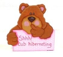 Hibernating Bear Clip Art drawing