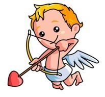 cute Valentines Day Cupid drawing