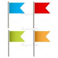 Flag Push Pins Vectors
