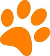 Yellow Paw Print Clip Art N4