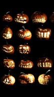 Pumpkin Halloween set drawing