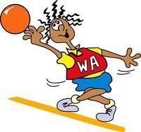 Netball as a graphic illustration