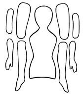 Jointed Paper Doll drawing