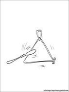 Un Coloriage De Triangle Instrument agrave Imprimer Pour Les Enfants Ceux