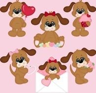 Valentine Puppy Clip Art