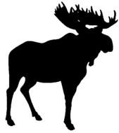 Moose Silhouette Clip Art N7