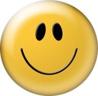 light yellow smiley on a white background