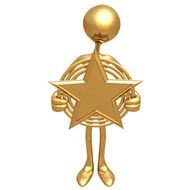 Gold Star Clip Art drawing