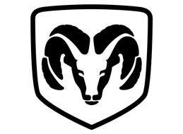 ram's head, logo of redesigned Dodge pickup trucks
