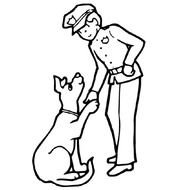 Police Dog Coloring Page drawing