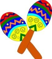 Pair of Mexican Maracas, drawing