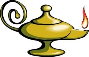 gold Genie Lamp Clip Art drawing