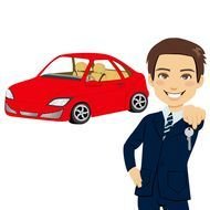 painted happy car buyer