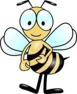 cartoon bee with big round eyes