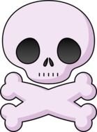 Cute Skull Clip Art drawing